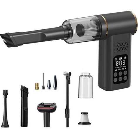 5-in-1 Akku-Autostaubsauger & digitaler Reifenfüller/Luftkompressor (Schwarz) (1/5)