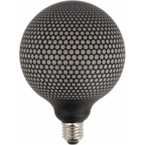Ampoule LED décorative à filament rétro, forme G125 noir mat, culot E27, 6 W, 1800 K, lumière chaude et douce, idéale pour lustres, appliques et éclairage d’ambiance (1/5)