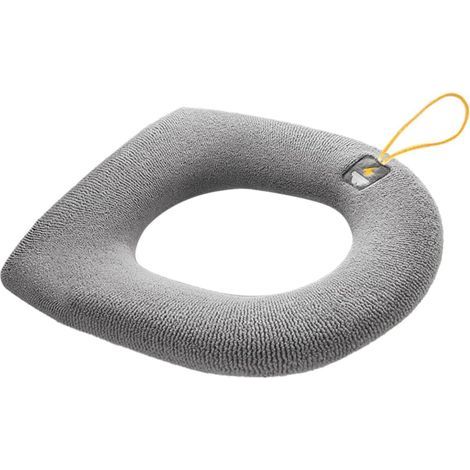 Thick, washable, soft and easy-care toilet seat cover (grey)High quality enhances quality of life. (1/5)