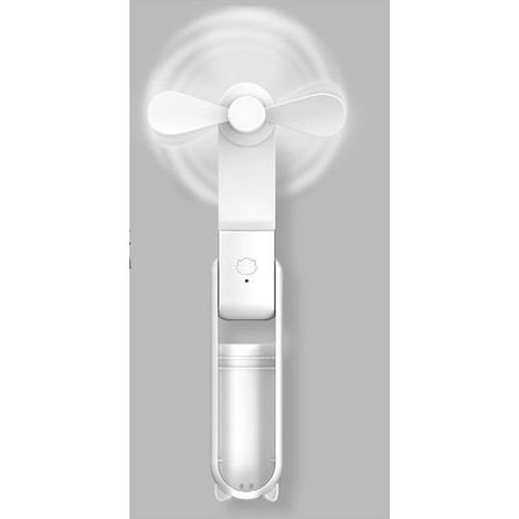 1PC Handheld Fan, Mini Portable Fan, White, USB Rechargeable Battery Powered, Foldable Quiet Personal Fan (1/3)