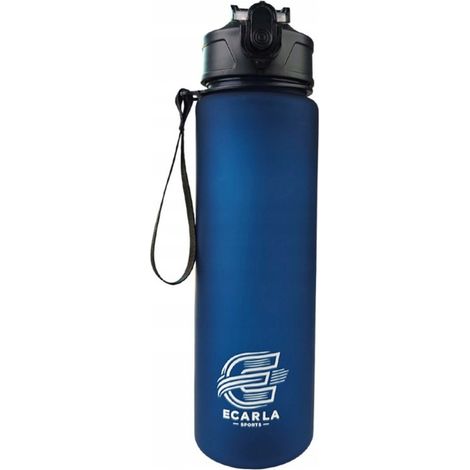 Botella de agua deportiva Ecarla de 750 ml, azul marino mate BD51 (1/3)