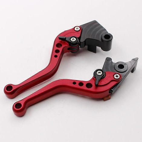 Accessoires moto : Klaxon de frein modifié, guidon Kawasaki Z125, levier d'embrayage Pro, levier de démarrage au frein (tige courte rouge). (1/5)