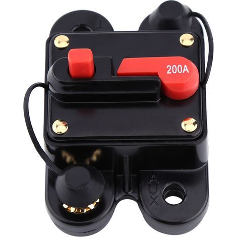 Disjoncteur pratique DC12V pour fusible de réinitialisation audio stéréo de vélo de bateau marin de voiture (200A) (1/2)