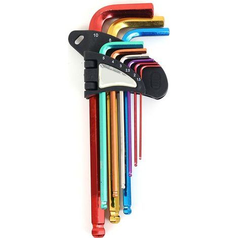 Kit d'outils à bras long en métal, clé hexagonale en étoile, extrémité sphérique, pour la réparation BH 205-HXL 9 pièces (1/5)