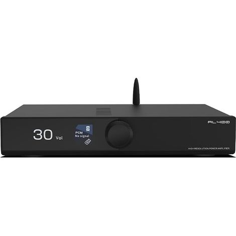 SMSL AL400 All-in-One Hi-FI Decoder, Preamplifier, TPA3255 Phono Power Amplifier and DC43141 DAC Chip Full MQA, MM and MC HDMI Cartridge (eARC), for TV, Home Theater (Black) (1/2)