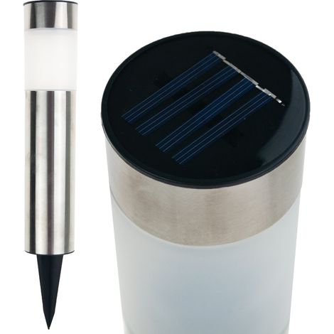 TG45633 Solar-Gartenlampe LED-Lampe zum Aufstecken auf den Solarmast, Edelstahl, silber (1/5)