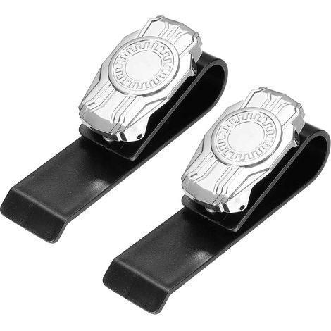 Portaocchiali in 2 pezzi per aletta parasole auto – Clip per occhiali da vista e portaocchiali da sole azionabili con una sola mano per uomo e donna – Accessorio per aletta parasole auto (1/3)