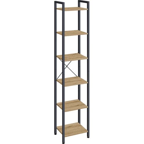 Libreria a colonna industrial artisan oak a 6 ripiani (1/5)