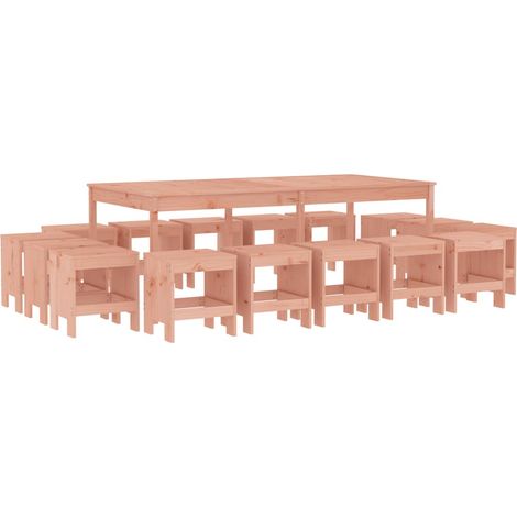 Maison Exclusive - Set da Pranzo per Giardino 17 pz in Legno Massello di Douglas (1/5)