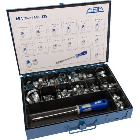 Boîte d'assortiment de colliers de serrage ABA HCS12DB135 (1/2)