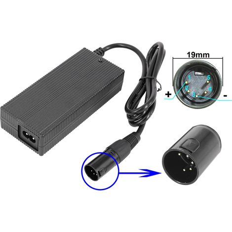 PowerSmart 2A 42V Chargeur pour batteries 36V de Victoria Schönau, Victoria e Urban 5.1 / 5.7 / 5.8, avec broches XLR-5