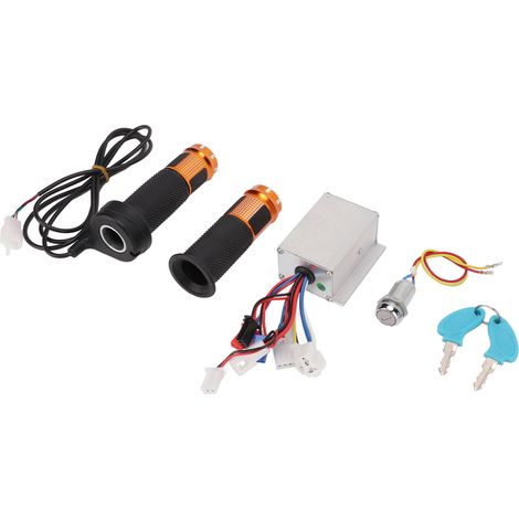 Kit de verrouillage de puissance avec poignée d'accélérateur et variateur de vitesse pour moteur à balais 24 V 250 W, pour scooter, vélo et tricycle électrique. (1/5)