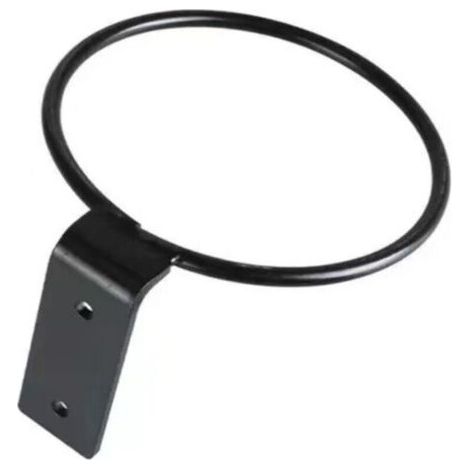 [Support mural pour pot de fleurs] Diamètre 18 cm noir en fer rigide (1 pièce) - Idéal pour balcon, jardin ou maison (1/4)