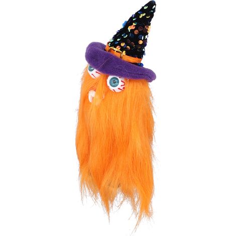 Stehende orangefarbene Gnom-Vampir-Halloweenfigur, gruselige Dekoration und Partygeschenk (1/5)