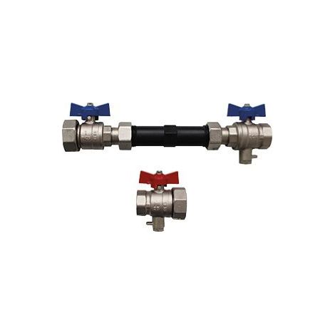 SCHÜTZ Wärmemengenzähler-Einbauset vernickelt, 3/4", Einbau waagrecht, 5006583