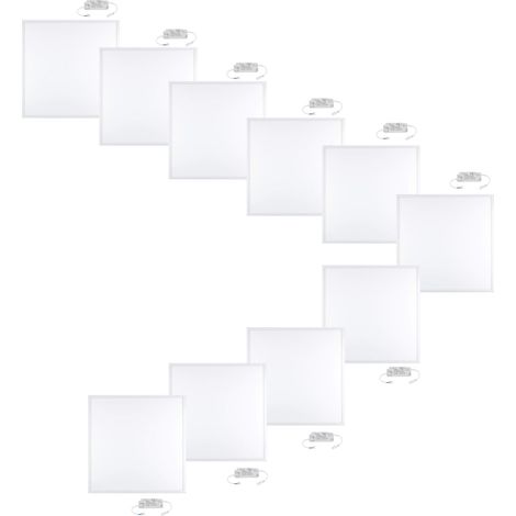 10x Pannello LED 60x60 5000lm 42W Controsoffitto Luce Fredda 6500K Slim Ufficio (1/5)