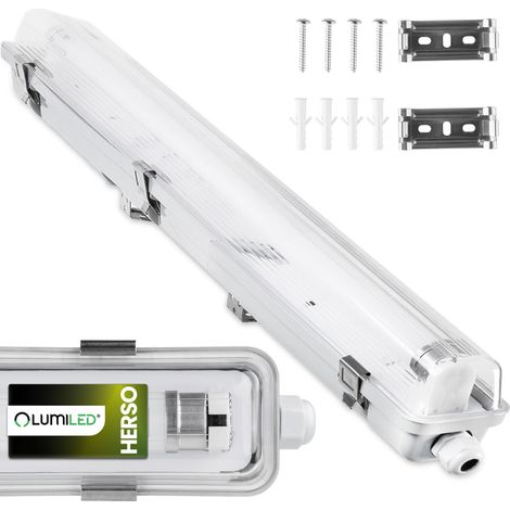 Lámpara LED hermética, resistente al polvo, 60 cm, T8 G13, IP65, herso Lumiled (1/5)