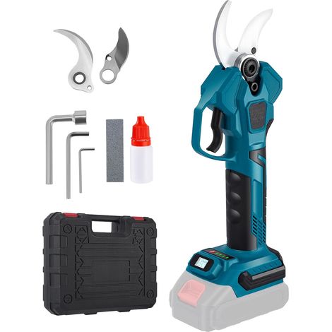 Professionelle Akku-Gartenschere - 40 mm - 800 W - Bürstenloser Motor - Mit LED-Schnittzähler - Kompatibel mit Makita 18-V-Akkus (Akku nicht im Lieferumfang enthalten) (1/5)