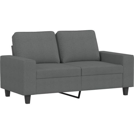 Canapé à 2 places,Sofa pour Salon,Banquette Gris foncé 120 cm Tissu CFW167061 (1/5)