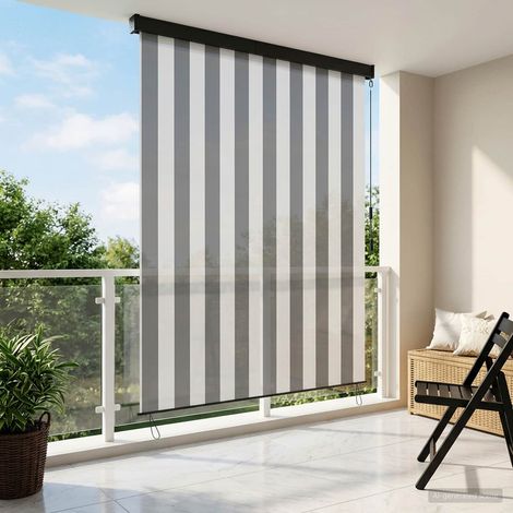 vidaXL Tenda a rullo Antracite e Bianco 180 x 250 cm