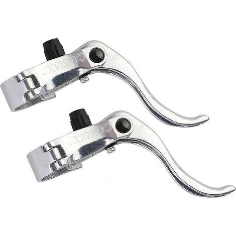 paire de leviers de frein pour pignon fixe, compatibles avec les axes de 22,2 mm / 24 mm (argent)-10.00X10.00X5.00CM-Silver
