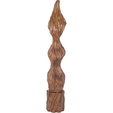 Sculpture de tronc en bois sculptée à la main pour une décoration rustique et naturelle de la maison (1/2)