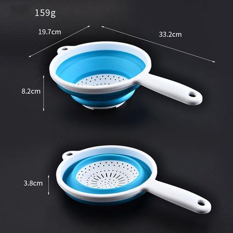 Contenitore svuotante a manica lunga, facile da maneggiare per lo smaltimento, utilizzabile per la pulizia di verdura, frutta, pasta (plastica) (1/5)