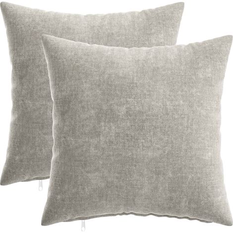 Funda de almohada 2 uds. HEERLEN Gris Claro 35 x 35 cm vidaXL (1/5)