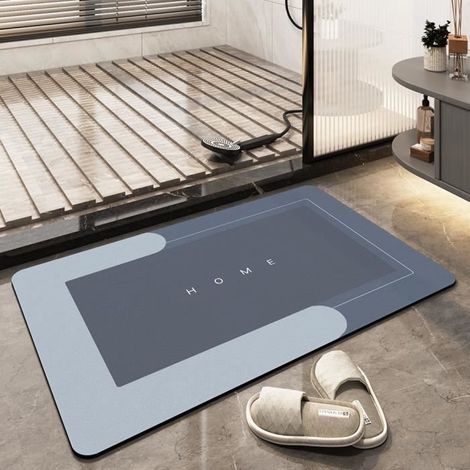Tapis de Bain Antidérapant Super Absorbant Diatomite Tapis Salle de Bain Microfibre Tapis de Baignoire Tapis,40 x 60cm (1/3)
