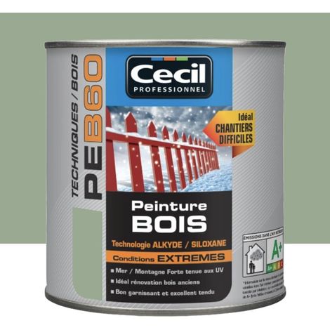 Peinture Bois Cécil Professionnel PEB60 Vert olivier 0,5 L (1/3)