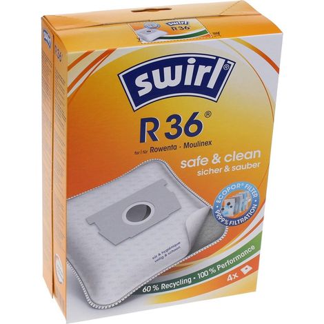 Swirl - bolsa para aspiradora r36 ecopor 4pzs - 6782917 - 4006508197705