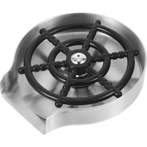 Lave-gobelet Automatique Inox Rince-tasses Pression Évier Cuisine Bar Maison Usage (1/5)