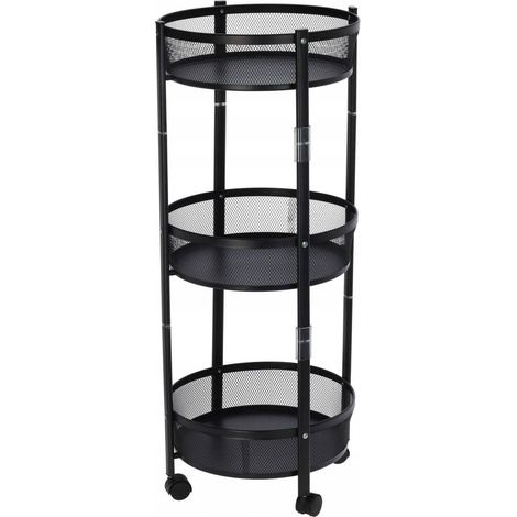 Carrello cucina pieghevole nero 88 cm (1/2)