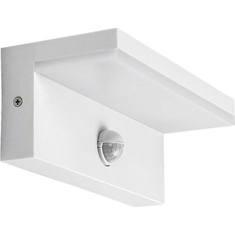 Trade Shop - 10 W Luz De Pared Al Aire Libre Con Sensor Pir De La Tecnología Cct Ip54 Ss-esa-013c -      Blanco