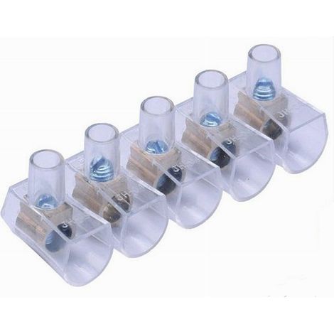 TRADE SHOP - Morsetti Unipolari Terminali Morsettiera 2 Stecche Da 5 Pezzi Sezione 4mm² 83318 - (1/4)