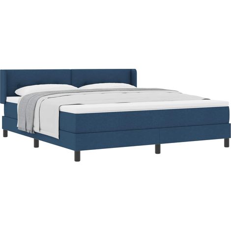 Maison Exclusive - Boxspringbett mit Kopfteil Blau 200 x 180 cm S (1/5)