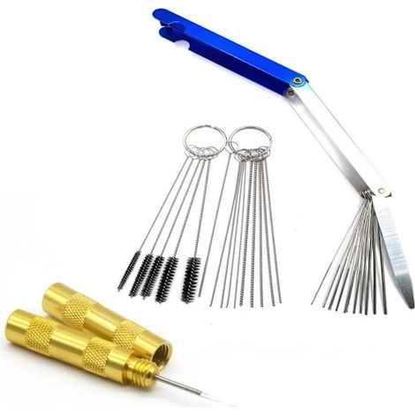 Kit de nettoyage de carburateur : aiguilles, brosses et outils de nettoyage (1/5)