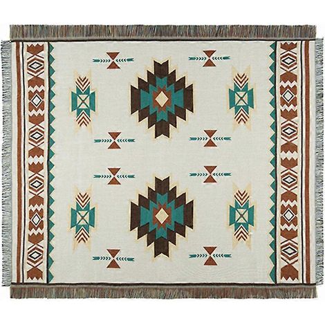 Couverture de voyage ethnique en coton, jeté de pique-nique, housse de canapé pour le camping, tapis de camping indien d'extérieur, couverture de pique-nique (1/5)