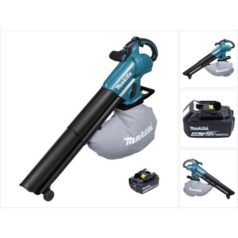 Makita DUB 187 M Soplador y aspirador de hojas sin cable 18 V sin escobillas + 1x batería 4,0 Ah - sin cargador