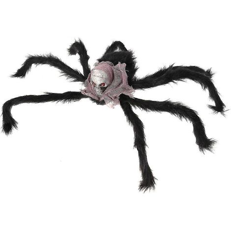 Adorno de calavera con forma de araña para Halloween, decoración para fiestas en casas encantadas y bares, accesorios para dormitorios y salas de estar (araña esqueleto). (1/2)