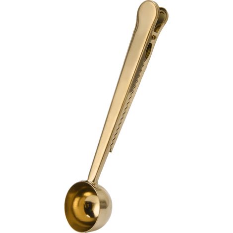 Cuillère à café multifonctionnelle en acier inoxydable, cuillère doseuse pour lait en poudre, idéale pour la maison (Golden). (1/5)