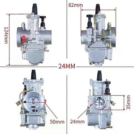 Carburateur Keihin KOSO PWK 24 26 28 30 32 34 mm 2T 4T pour quad, kart, moto tout-terrain, scooter et moto de 50 à 250 cm³ avec gicleur libre. (1/5)