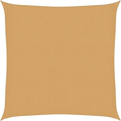 Sunshade Sail 160 g/m² Square Sand 2x2 m HDPE vidaXL