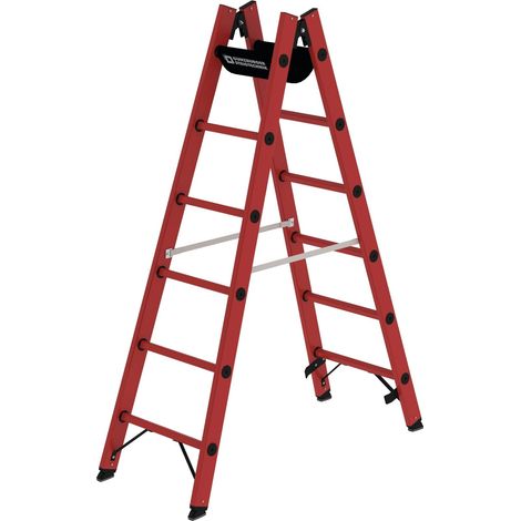 Günzburger Steigtechnik Escabeau à barreaux GFK 2 x 6 barreaux - 036406 (1/4)