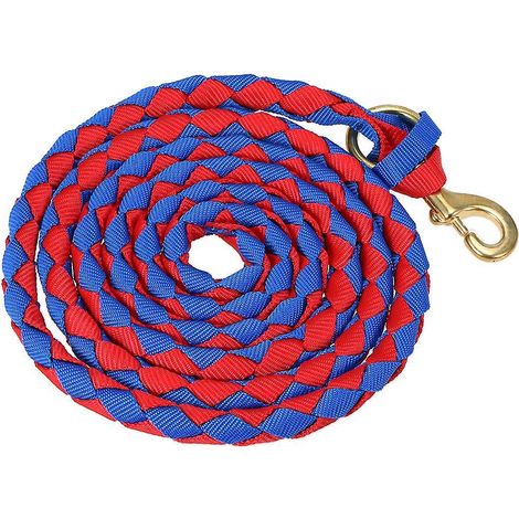 Geflochtenes Pferdeseil, geflochtenes Führseil mit Messingkarabiner, 2,0 m / 2,5 m / 3,0 m