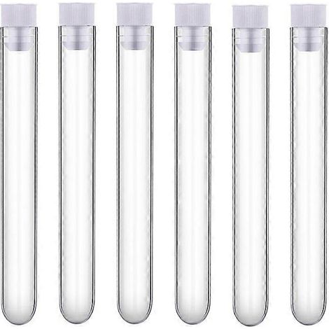 12 Kunststoffröhrchen (100 mm und 12 ml) mit Verschlusskappen – Bonbonröhrchen – Laborröhrchen (1/5)