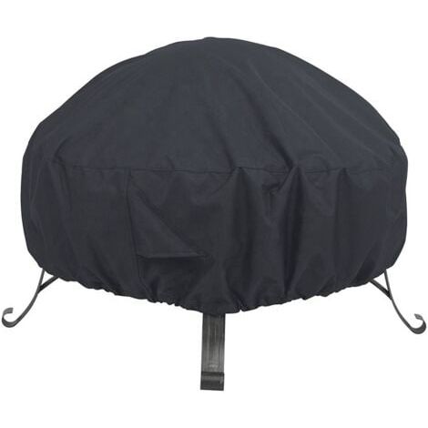 210D Housse de brasero ronde de 85 cm de diamètre x 40 cm,housse imperméable et coupe-vent,noir (1/3)