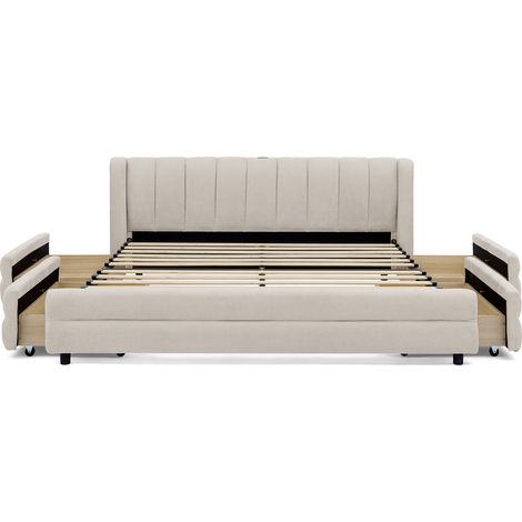 Lot de 2 stores banne protection solaire 140x262 cm, bâche occultante beige pour terrasse, voile d'ombrage résistant aux UV, écran de confidentialité extérieur imperméable (1/3)