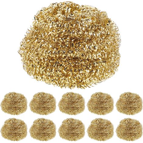 10 pièces Boule de Fil Laiton pour Nettoyage Pointe de Soudure Résistant à Haute Température Résidus et Oxydation Compatible avec Tous Fers à Souder (1/5)