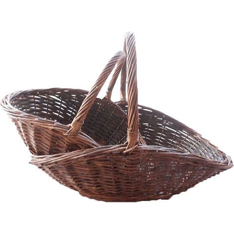 Set de 2 paniers en osier papillon